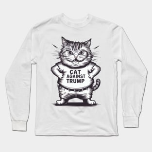 Cat Against Trump Long Sleeve T-Shirt